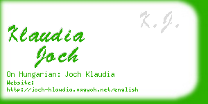 klaudia joch business card